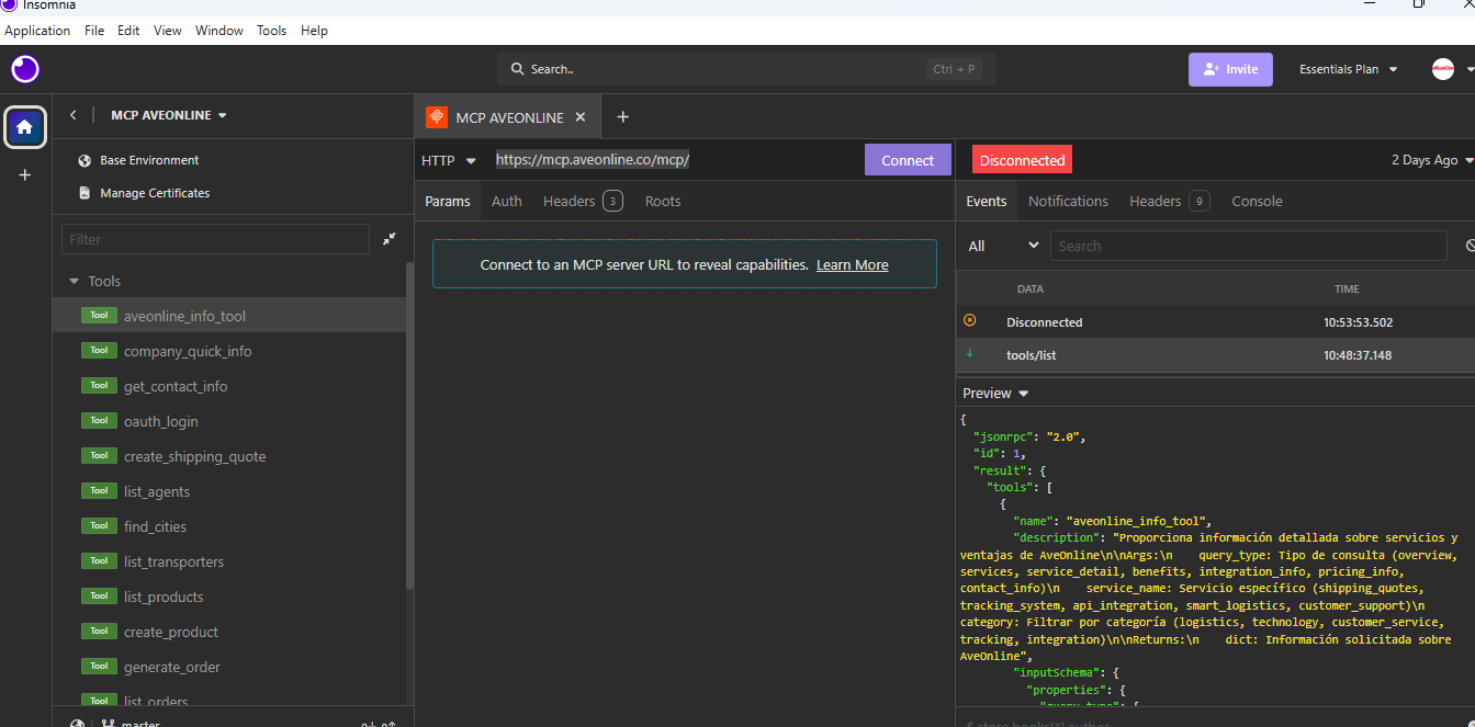 Configuración de Headers en Insomnia